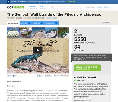 kickstarter page